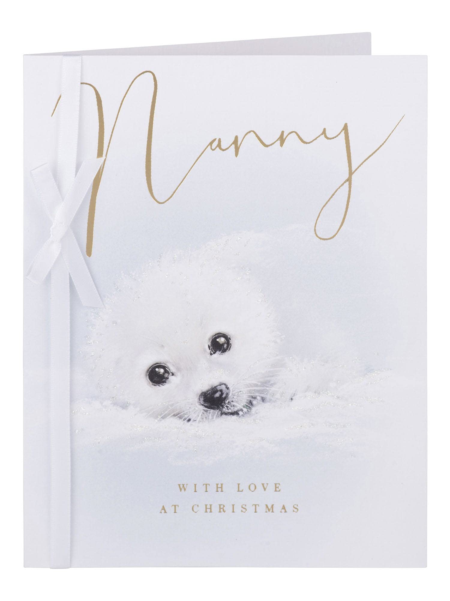 Clintons: Snowy Seal Pup Nanny Christmas Card, Multi-Colour, 155 x 201, 1150649