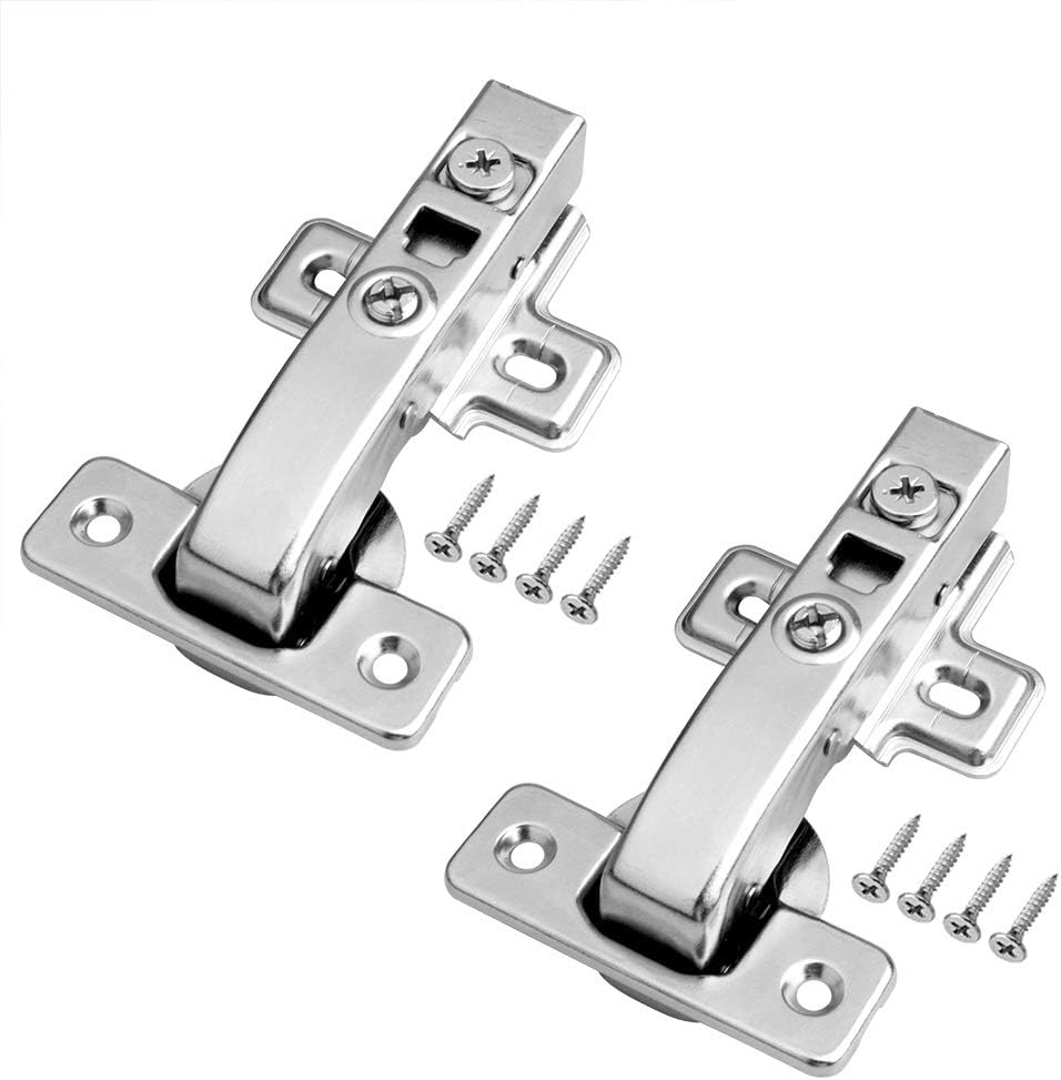 OTTFF 8 Pcs 90 Degree Inset Door Hinges, Quiet Soft Close