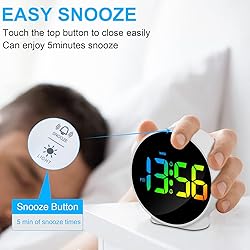 Deeyaple Small Digital Alarm Clock LED Desk Travel