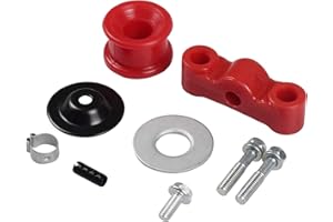 GWNOWZZET Red Shift Linkage Bushings Kit With Pin, C-Clip And Bolt Compatible With Acura Integra Honda Civic/Crx With B Series Swap