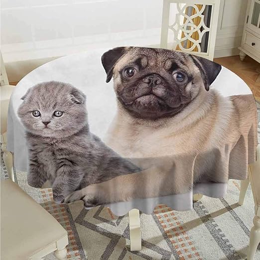 Amazon Com Xxans Fashions Table Cloth Pug Cute Young Pets Kitten