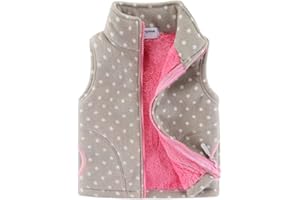 Mud Kingdom Boys Girls Polar Fleece Vest Winter Thick Warm Outerwear Funny Cartoon