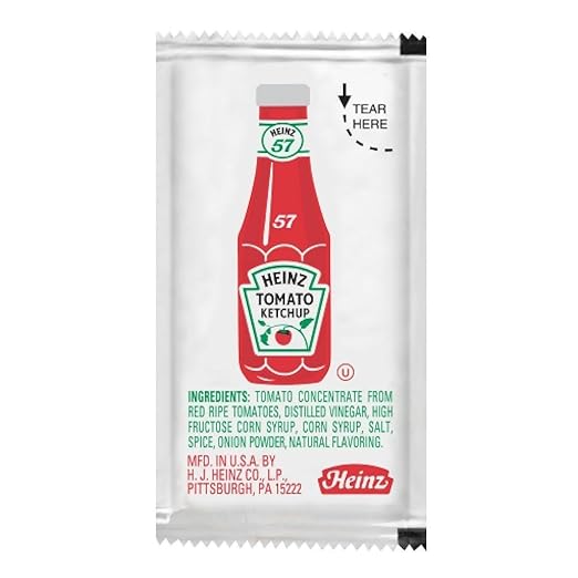 Heinz Ketchup Packet .32 ozs. Pack of 50 Grocery