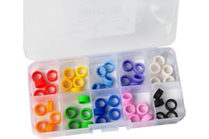 LA MIERE Dental Code Ring 50Pcs Silicone Dental Instrument Color Code Rings, Orthodontic Code Rings, Mix Color, Large