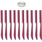 Eyebrow Trimmer, Completely Stainless Steel Eyebrow Razor Shaper for Men and Women, Grooming Shavers(10 pcs/box)