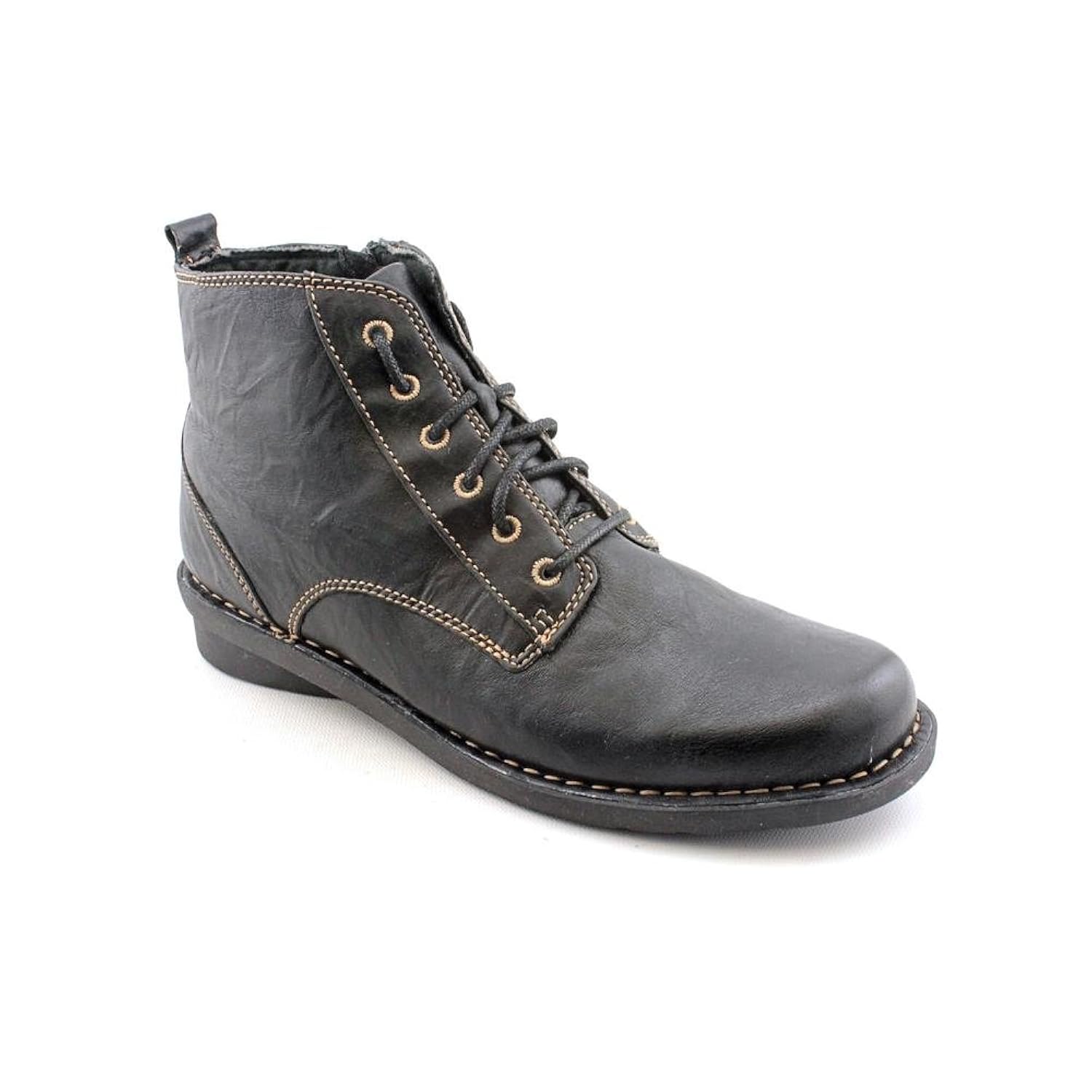 clarks black leather boots