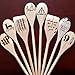 5 Pcs Potter Woodburned Spoons Set - For Potter Fan Gift