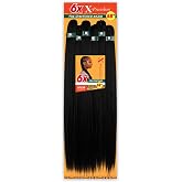 Sensationnel X-Pression Prestretched Braids-6X Braid 58in,1B OFFBLACK | Braiding Hair,Kanekalon, Flame-Retardant, Synthetic, Box Braids &amp; Twists