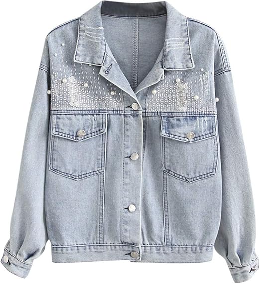 Ottatat Jean Jackets For Women 19 Autumn Winter Ladies Lapel Casual Hooded Stylish Comfort Long Sleeves Denim Coats At Amazon Women S Coats Shop