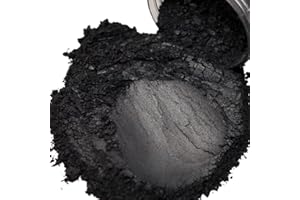FIREDOTS Pearl Black Mica Powder - 100 grams - Epoxy Resin Color Pigment - Metallic Black Mica Powder for Epoxy Resin - Black Epoxy Pigment Powder - Epoxy Color Pigment - Epoxy Resin Pigment