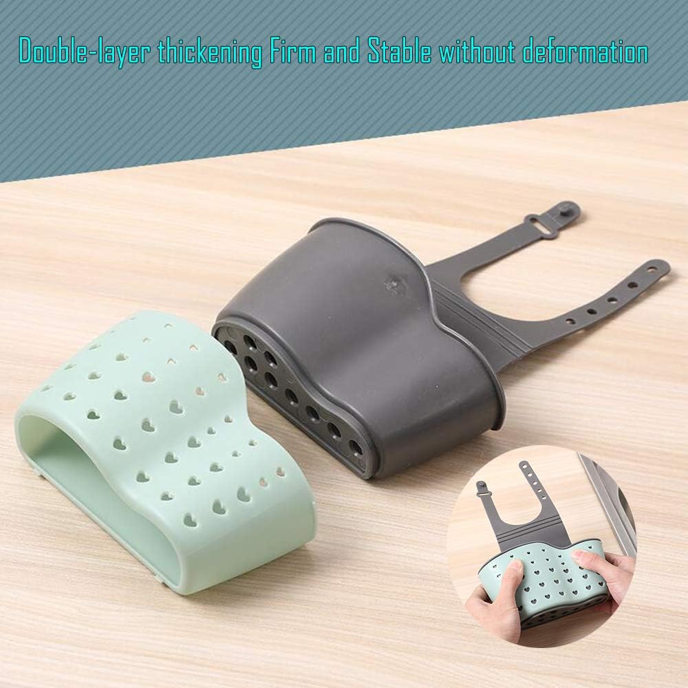 Onerbuy Sink Faucet Caddy Sponge Holder with Adjustable Strap - Image 4