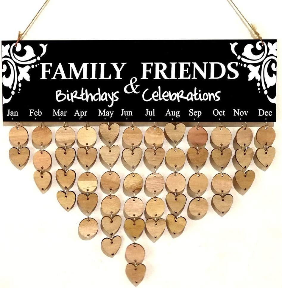 Calendriers Agendas Et Organiseurs Decdeal Calendrier Des Anniversaires En Bois Famille Amis Anniversaire Rappel Dates Speciales Raboteuse Calendrier Maison Suspendus Decor Cadeau Fournitures De Bureau Stargas Ie