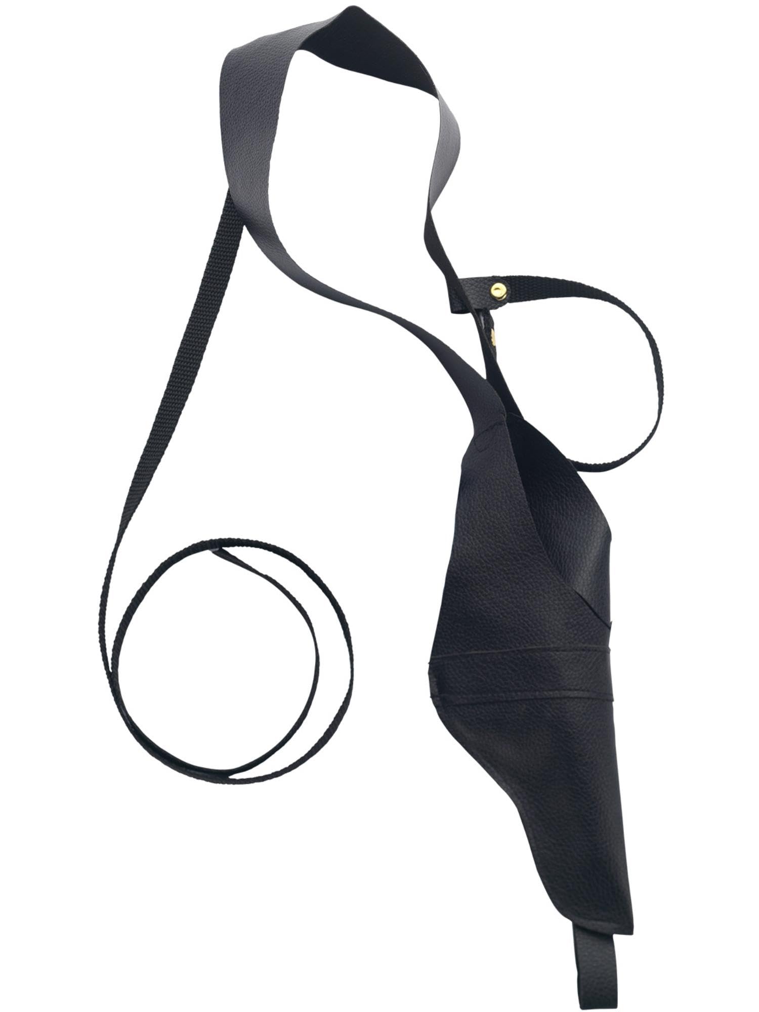 Smiffys Gangster Holster, Black with Gun, Cops & Robbers Fancy Dress, Adult Dress Up Accessories