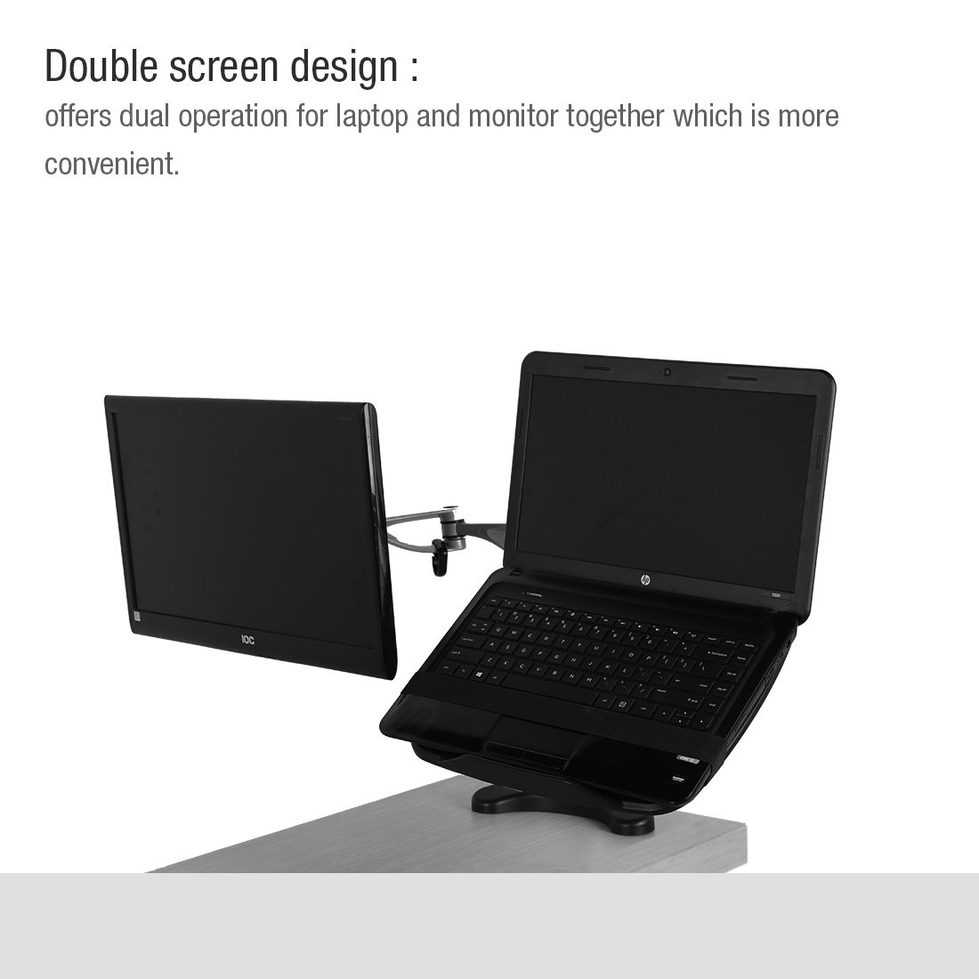 fleximounts Dual brazo de LCD Arm Desk Mount Soporte de Monitor Mounts para 10"-27" Samsung/Dell/Asus/Acer/HP/AOC LCD Monitor de computadora, con pinza o arandela estacin de trabajo de sobremesa Apoyo