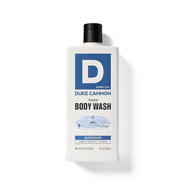 DUKE CANNON SUPPLY CO. THICK HIGH VISCOSITY BODY WASH – 3X THICKER, CLEANSING SHOWER AND BATH GEL, MINERAL-ENRICHED FOR MEN – MEN’S BODY SCRUB – SUPERIOR