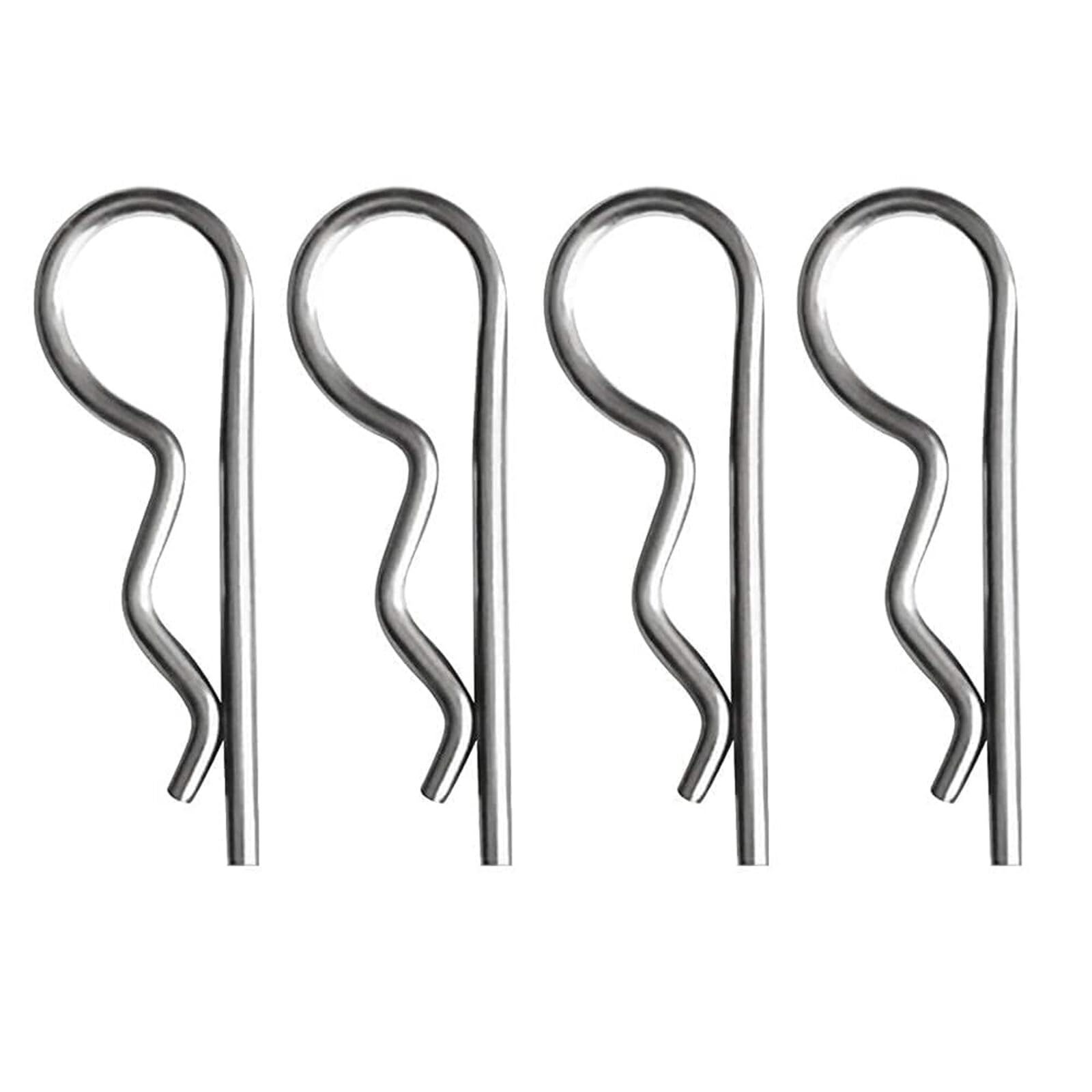 4pcs Stainless Steel R Clips and Cotter Pins, Secure Shaft Retaining Split Pin, Beta Pin Hair Pins, Cotter Spring Hitch Cotter Pin Wire Hair Pins