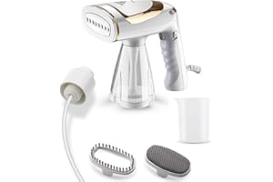 LMAZG Clothes Steamer Handheld, 1600W Handheld Portable Garment Steamer Fabric Wrinkle Remover, 30s Fast Heat Up, 250ml Removable Water Tank for Home and Travel