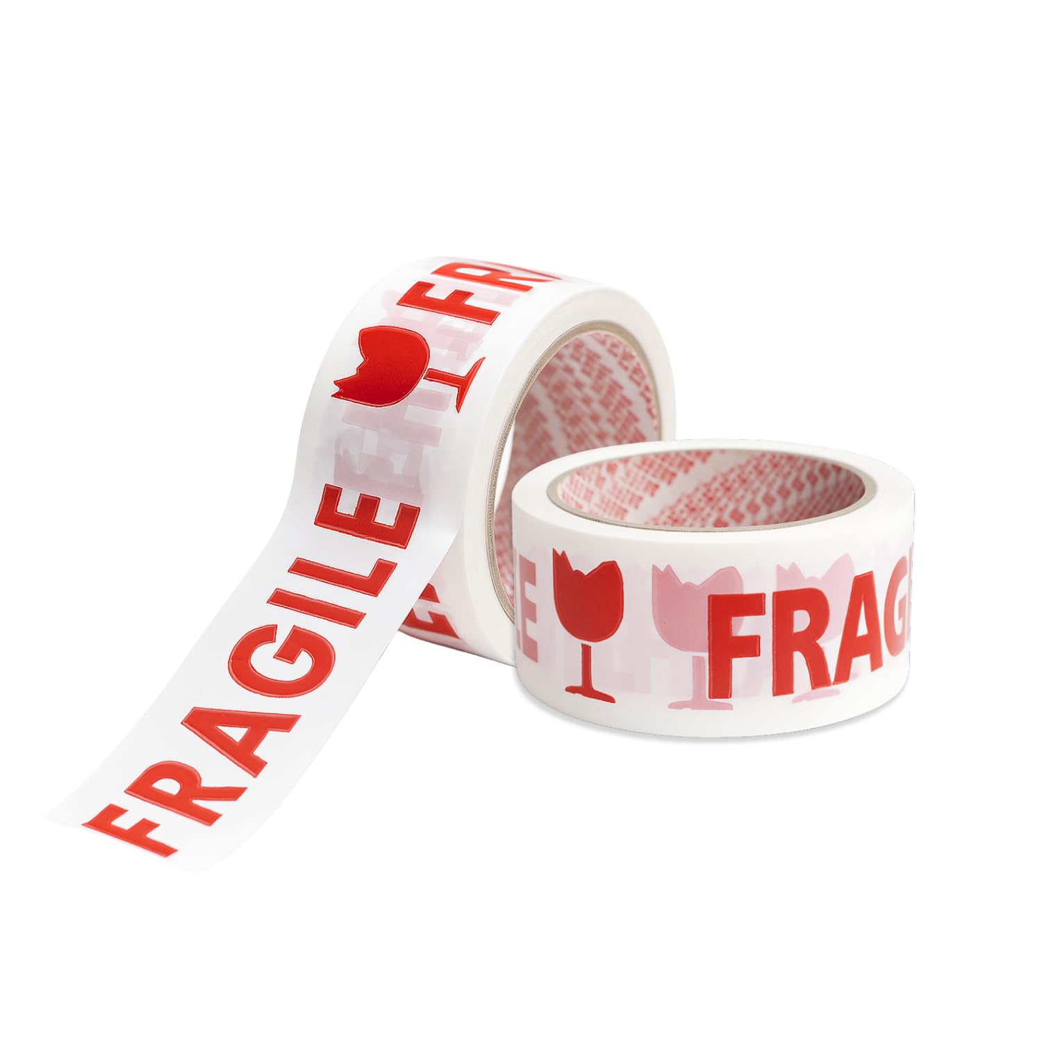 Fragile Adhesive Tape Pack of 6 Fragile Packaging Tape 50 x 66 m for Packaging