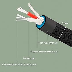 Monosaudio 17AWG Audiophile RCA Cable RCA Balanced