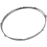 Yibuy Percussion Drum Hoop Metal Ring Silver for DIY Repair 14 Inches 8 Lug Lower Circle