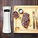 Vina Automatic Gravity Salt and Pepper Grinder Set, Pack of 2, Electric Ceramic Core Mills Shaker with Adjustable Grinding Coarseness, Free Garlic Roller Included, White
