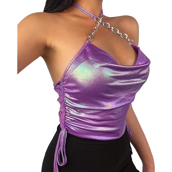 Womens Sexy Criss Cross Hollow Out Bodycon Halter Leather