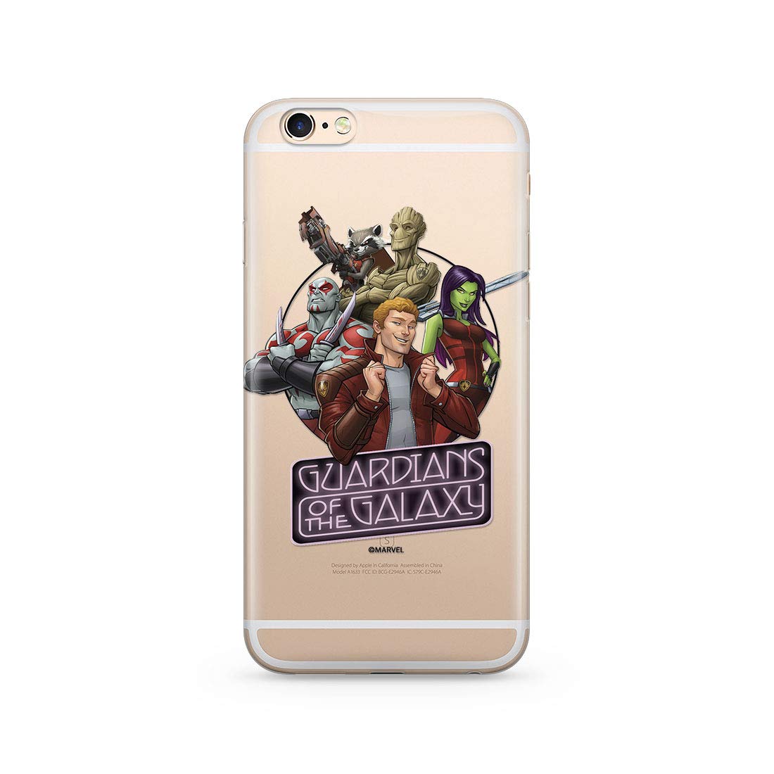ERT GROUP mobile phone case for Apple Iphone 6/6S original and officially Licensed Marvel pattern Guardians of the Galaxy 009 optimally adapted to the shape of the mobile phone, partially transparent