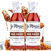 Yo Mama's Foods Keto Barbecue BBQ Sauce &ndash; (Pack of 2) - Vegan, No Sugar Added, Low Carb, Low Sodium, Gluten Free, Paleo, and Made with Whole Non-GMO Tomatoes!