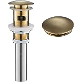 KRAUS Pop-Up Drain with Overflow in Brushed Gold, PU-11BG