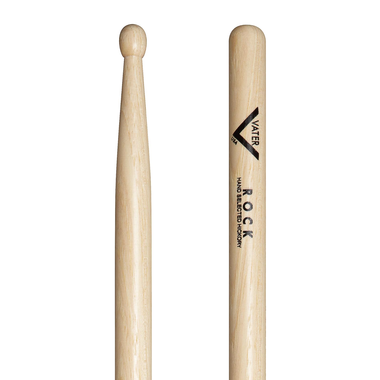 Vater Drumsticks VHRW - Rock American Hickory Series - Barrel Wood Tip