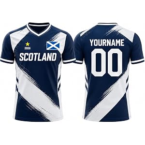 Scottish Football Jersey Men Women, Scotland Shirt, Scotland Soccer Shirt with Custom Name Number Supporter Wear