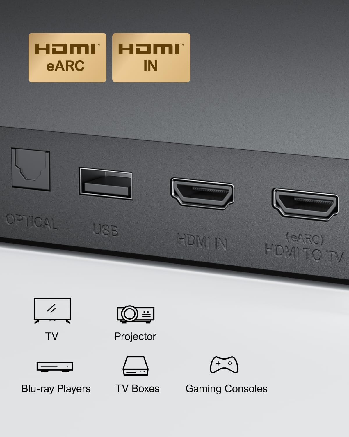 ULTIMEA 7.1Ch Soundbar with Dolby Atmos, APP Control, Surround Sound System for TV, 4 Wired Surround Speakers, Sound Bar for TV with 6.5