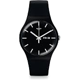 Swatch New Gent Biosourced Unisex Watch Casual Plastic Black Quartz Waterproof Mono Black