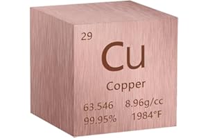 REELANX 1 Inch Cuprum Cube Metal, High Density Element Cube Pure Metal, for Element Collections Lab Experiment Material,Elemental Collection Hobby,Gift for Children (Cuprum)