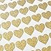 Amaonm 72 Pcs Removable Sparkling Gold Heart Wall Decals Stickers DIY Peel and Stick Art Decor Vinyl Wall Decal for Home Walls Weeding Birthday Party Kids Room Nursery Bedroom Wall Decoration