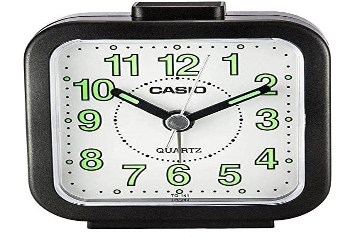 Casio TQ141-1 Beep Alarm Clock, Black