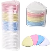 AEIMIAIDE 40pcs Triangle Tailors Chalk, SWashable Fabric Marker with Plastic Storage Box, Triangle Chalk Pencils for Tailorin