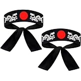 Sunrise Kitchen Supply Japanese Sushi Chef Hachimaki Karate Headband 2 Piece