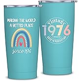 NVFCC Happy 50th Birthday Gifts for Women, 50th Birthday Gifts for Her, 50 Year Old Bday Decorations for Women, Vintage 1976 Engraved 50 th Tumbler