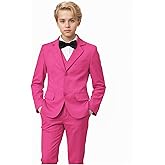 Yanlu Toddler Suits Slim Fit Suit for Boys,Formal Tuxedo Ring Bearer Outfit Kids Dress Clothes for Wedding,Adjustable Waist