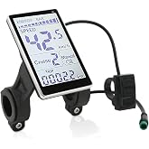 Electric Bicycle LCD Display, 24V 36V 48V 60V Universal E Scooter M5 E Bike Display Meter Control Panel Waterproof 5 Pin Electric Scooter Panel Screen for 31.8 22.2mm Electric Bikes