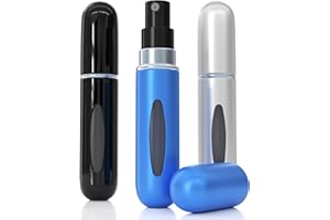 mo4travel Mini Travel Perfume Bottle Refillable Perfume Atomizer Bottle Set of 3 - Portable Perfume Bottle for Outdoor and Traveling
