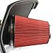4'' Cold Air Tube with Filters with Heat Shield Replacement for 2003-2007 Dodge Ram 2500/3500 5.9L l6, Red and Silver