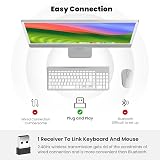 Cimetech Wireless Keyboard Mouse Combo 2.4G UK Layout Silver White view 8