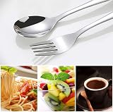 Lanjue 6 PCS Silverware Stainless Steel Flatware Fork Spoon Set Utensils view 7