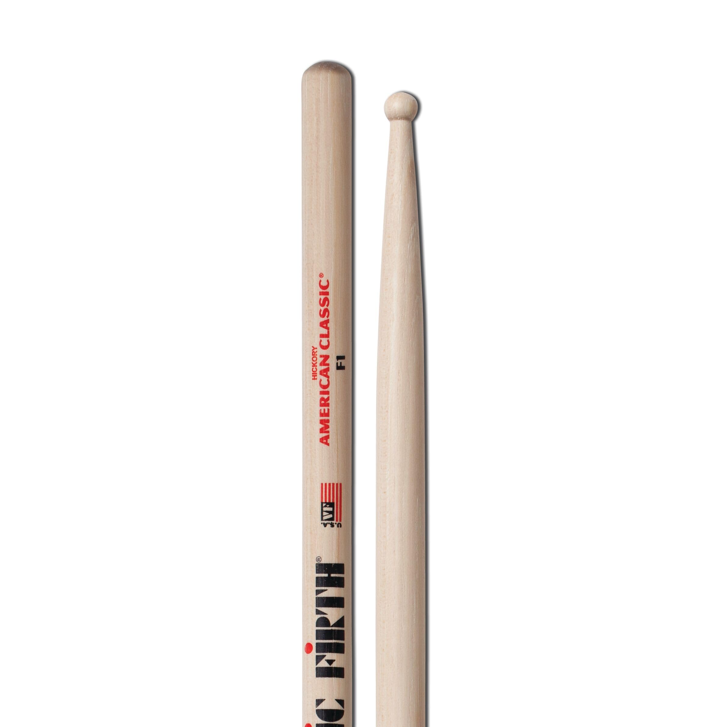 Vic FIrth - American Classic® Drumsticks F1 - American Hickory - Wood Tip