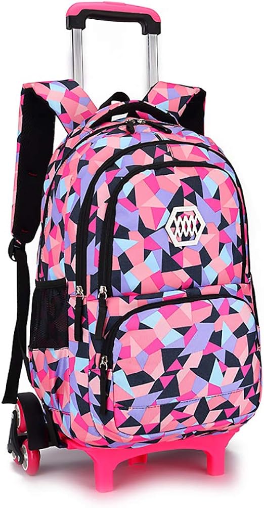 TFTREE Backpack with wheels school bag for boys girls students luggage