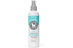 Petkin Hemp Fragrance for Dogs and Cats - With Hemp Oil & Soothing Vanilla Extract, 8 oz - Soothes, Calms & Conditions - Keeps Pet Smelling Great - For Home, Travel & Use on Pet Bedding