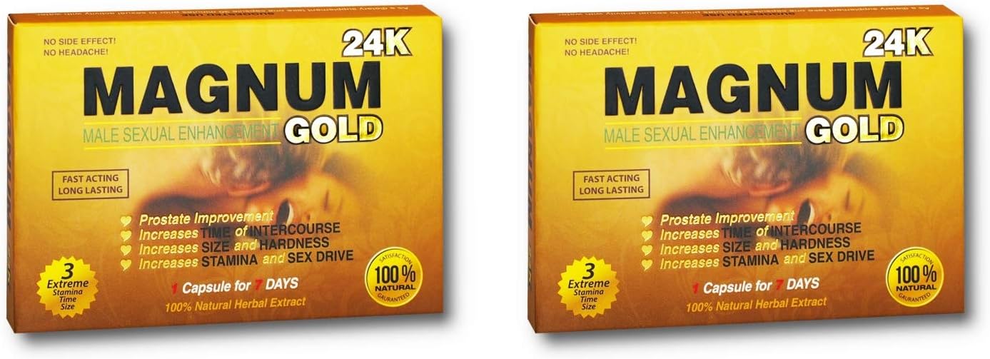Magnum Gold 24k 20 Capsules, Natural Male Energy Supplement, Natural Amplifier for Energy, 20 Gold Capsules: Health & Personal Care