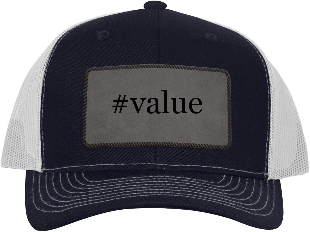 One Legging it Around #Value - Hashtag Leather Grey Patch Engraved Trucker Hat
